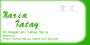 maria katay business card